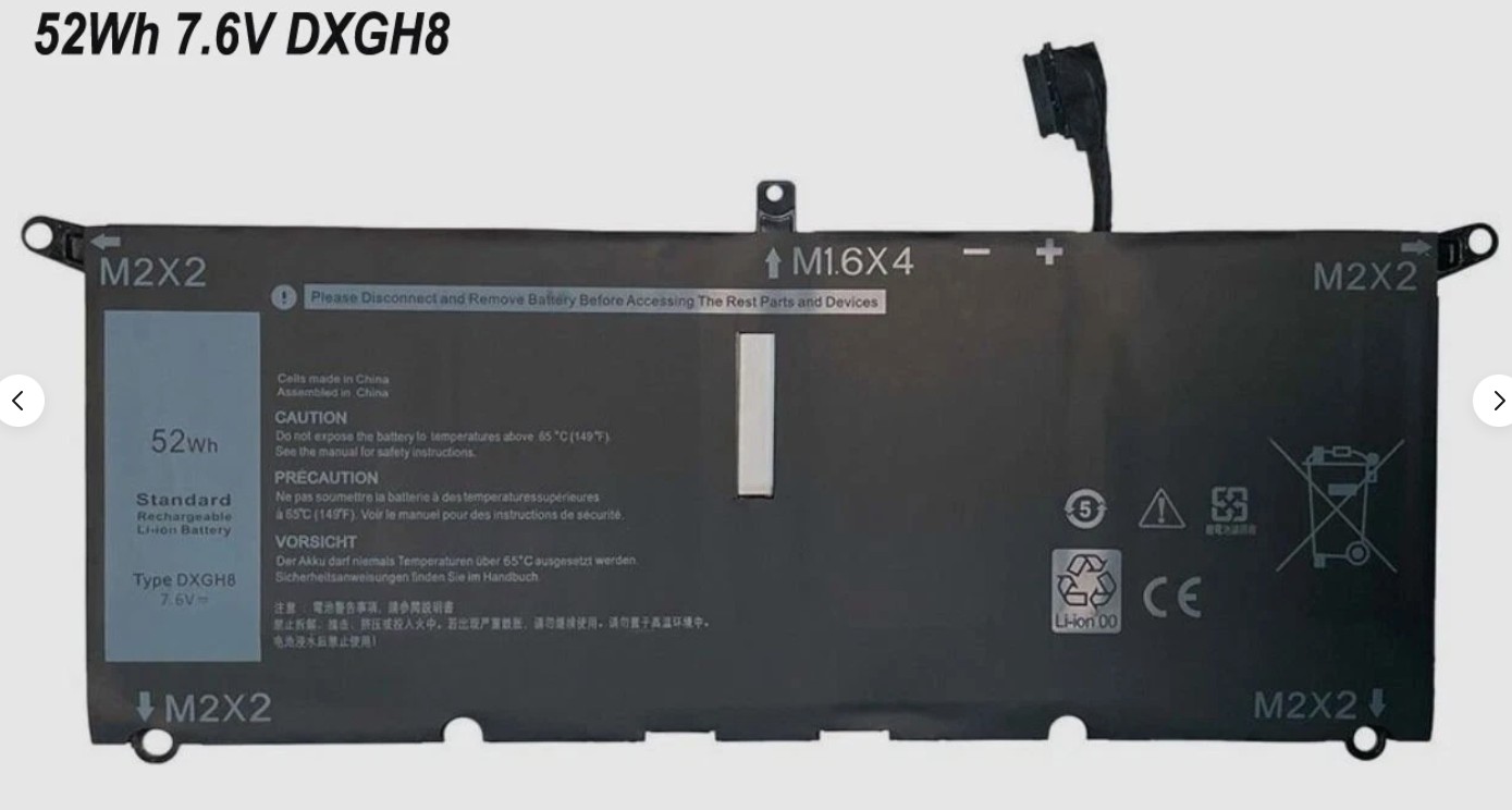 Original Dell DXGH8 P114G 0G8VCF battery for DELL XPS 13-9370 XPS 13 7390