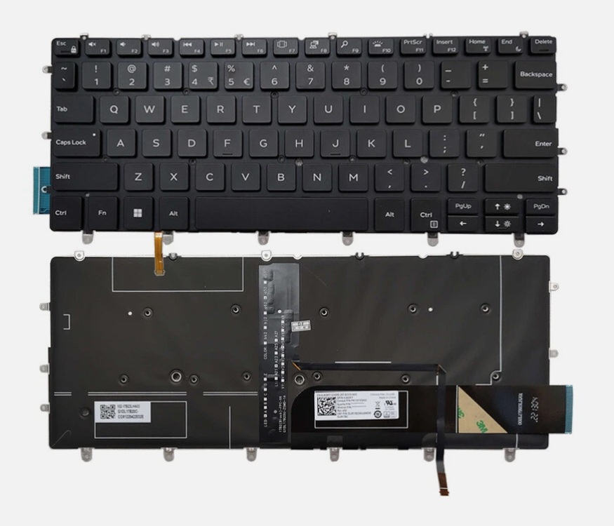 DELL XPS 13 9380 9370 9305 7390 Laptop US English Keyboard Backlit Black