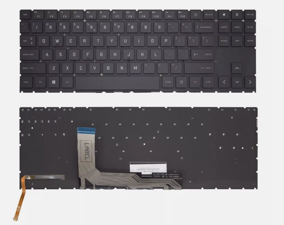 Laptop Keyboard for HP Omen 15-EN 15-EK 15-EN0013DX TPN-Q236 US White Backlit AMD