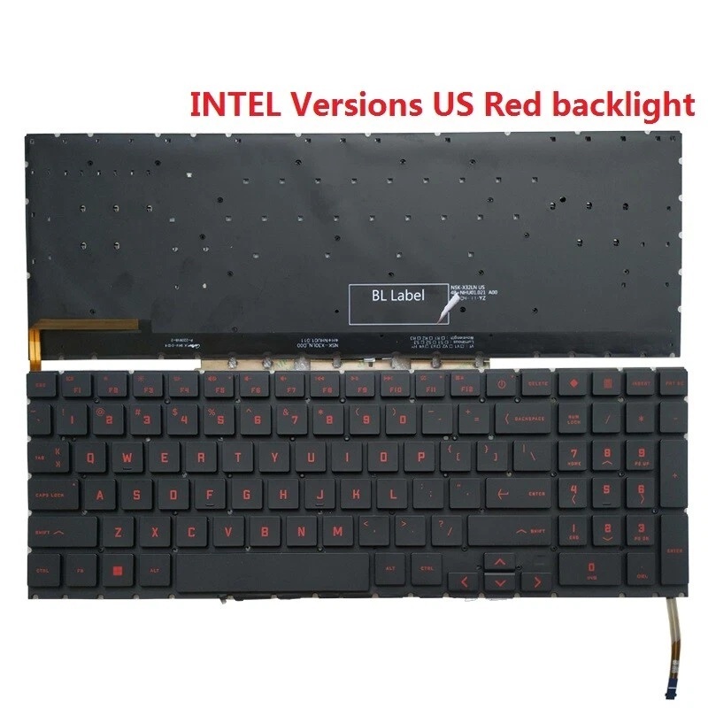 Laptop Keyboard for HP Omen 15-EN 15-EK 15-EN0013DX TPN-Q236 US Red Backlit Intel