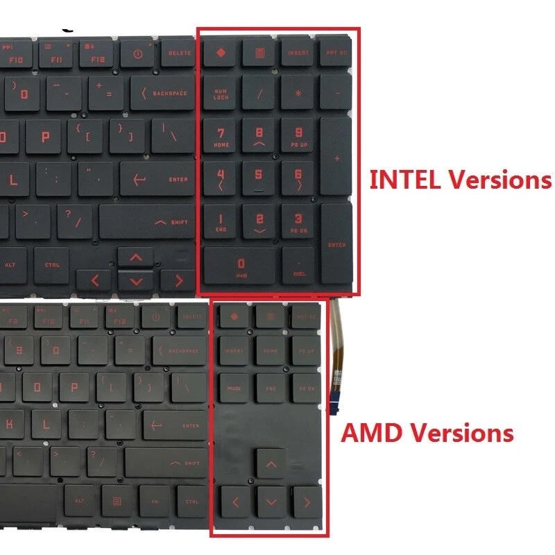 Laptop Keyboard for HP Omen 15-EN 15-EK 15-EN0013DX TPN-Q236 US White Backlit AMD - Image 2